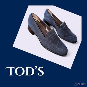 Tod's Womens Blue Loafers